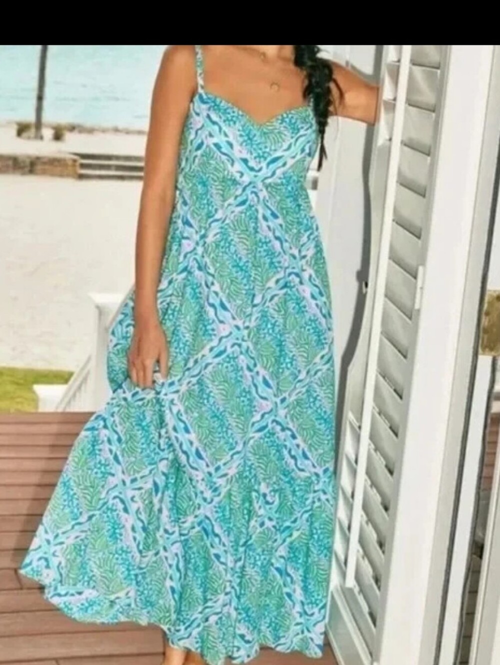 Lilly Pulitzer Good Greef Heidi Maxi Dress Ladies 8